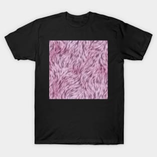 Rose Pink Fur Design T-Shirt